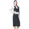 3/4 Length Formal Skirt With Black Colored Vest Coat