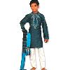 Blue Colred Sherwani With Double Colored Stole