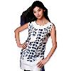 Sleeveless Printed Kurti In White Color