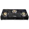 Three Burner Gas Stove With Toughened Glass Top