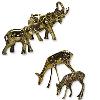 Metal Animal Statues In Golden Colour