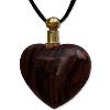 Heart Shape Wooden Keepsake Pendant