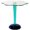 Glass Made Corner Table With Flower Shaped Surface