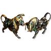 Brass Bulls Fighting Statue