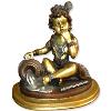 Statue Of Krishna Sitting With Pot