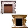 Carved And Inlaid Fireplace