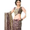 Faux Georgette Embroidered Lehnga Style Saree