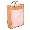 Jute made Shopping Bag with Cane Handles