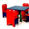 Square Shape Table Top with 4 Chairs