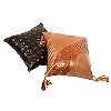 Leather Cushion Covers with Mirror Work