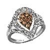 Diamond Ring with 0.50 Caret Cocoa Colored Diamonds