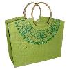 Jute Bag with Cane Handle