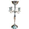 Metal Candle Holder with Flower Bowl