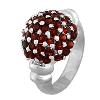 3.24 Carets Garnet Stone Studded Silver Ring