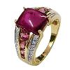 5.1 Caret Pink Tourmaline Stone Studded Yellow Gold Ring