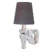 Wall Mounted Lamps in Chrome with Black Linen Shade