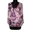 Sequined Worked Printed Silk Ladies Top