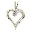 14 Kt Yellow Gold Heart Shaped Diamond Pendant