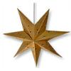 Seven Leaf Gold Star With Silver Glitter