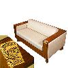 Wooden Sofa Set with Tamarind Leaves Motif