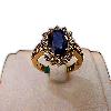 Sapphire and Diamond Studded 18 Kt Yellow Gold Ring