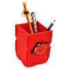 Square Shaped Designer Red Colored Pen Stand