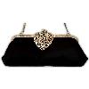 Black Velvet Finished Ladies Handbag