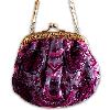 Ladies Purse with Golden Finished Designer Frame