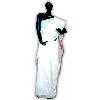 Chikan Worked White Sari