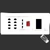 Shockproof 6 Module Light/Fan Remote Control System with Display