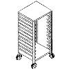 Stainless Steel Baking Tray Rack Trolley