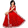 Red Coloured Georgette Casual Saree