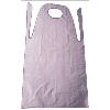 Milky White Color Disposable Plastic Apron