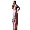 Sequin Bordered Pink Saree