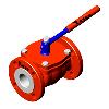 Single Piece Lined Ball Valve