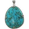 Silver Pendant with Turquoise Blue Stone