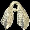 Silk Embroidered Net Patch Scarf