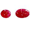 Oval Shaped Carved Ruby Stone