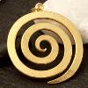 Matte Gold Finished Swirl Design Pendant