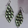 Green Stone Studded Designer Earrings