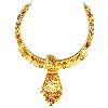 Stone Studded Designer Gold Necklace