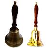 Brass School Bell with Wood Handle