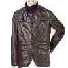 Black Colour Long Leather Coat for Men