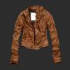 Full Sleeve Brown Leather Jacket for Women