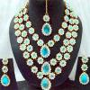 Blue Beaded Necklace Set