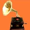 Antique Brass Horn Gramophone