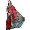 Designer Embroidered Crepe Saree