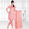 Pink Printed Georgette Salwar Suit