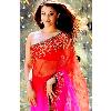 Red And Pink Colour Combined Designer Saree