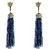 Blue Sapphire Tassel Earrings